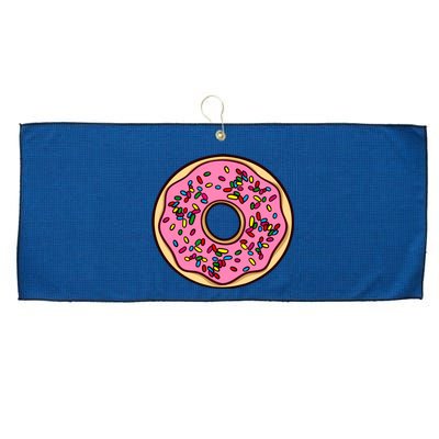 Donut Sprinkles Doughnut Fried Dough Sweet Snack Dessert Large Microfiber Waffle Golf Towel