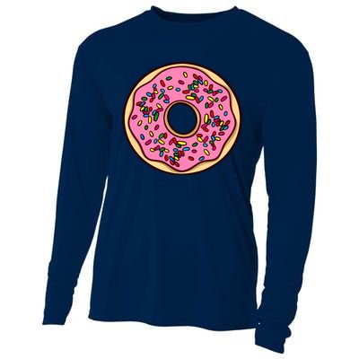 Donut Sprinkles Doughnut Fried Dough Sweet Snack Dessert Cooling Performance Long Sleeve Crew