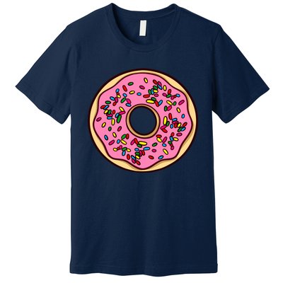 Donut Sprinkles Doughnut Fried Dough Sweet Snack Dessert Premium T-Shirt