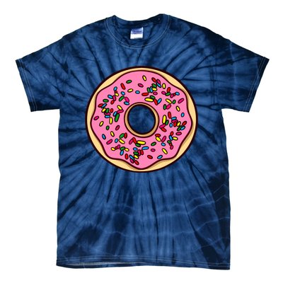 Donut Sprinkles Doughnut Fried Dough Sweet Snack Dessert Tie-Dye T-Shirt