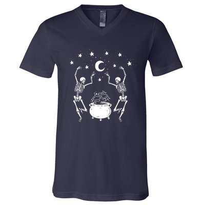 Dancing Skeletons V-Neck T-Shirt