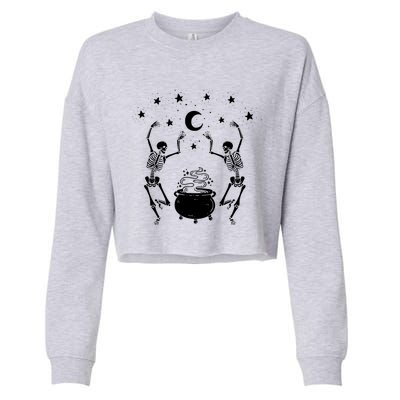 Dancing Skeletons Cropped Pullover Crew