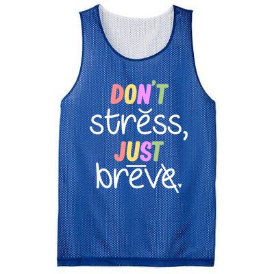 Don't Stress Dyslexia Awareness Disability Therapist Graphic Great Gift Mesh Reversible Basketball Jersey Tank