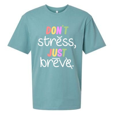 Don't Stress Dyslexia Awareness Disability Therapist Graphic Great Gift Sueded Cloud Jersey T-Shirt