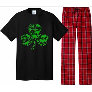 Dinosaur Shamrock Dino Clover Leaf St Patricks Day Pajama Set