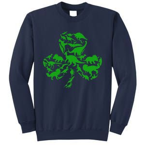 Dinosaur Shamrock Dino Clover Leaf St Patricks Day Sweatshirt