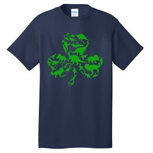 Dinosaur Shamrock Dino Clover Leaf St Patricks Day Tall T-Shirt