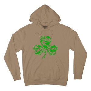 Dinosaur Shamrock Dino Clover Leaf St Patricks Day Hoodie