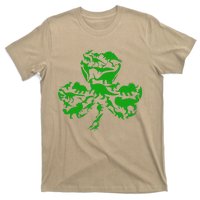 Dinosaur Shamrock Dino Clover Leaf St Patricks Day T-Shirt