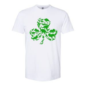 Dinosaur Shamrock Dino Clover Leaf St Patricks Day Softstyle CVC T-Shirt