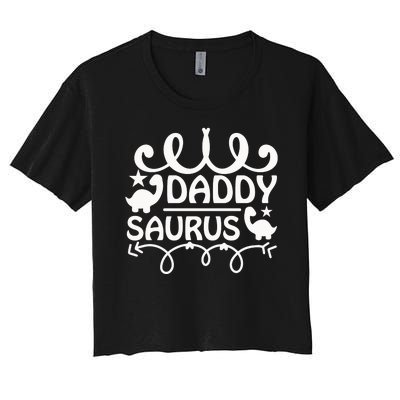 Daddy Saurus Women's Crop Top Tee