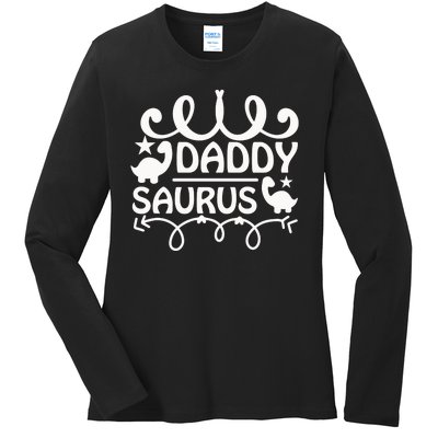 Daddy Saurus Ladies Long Sleeve Shirt