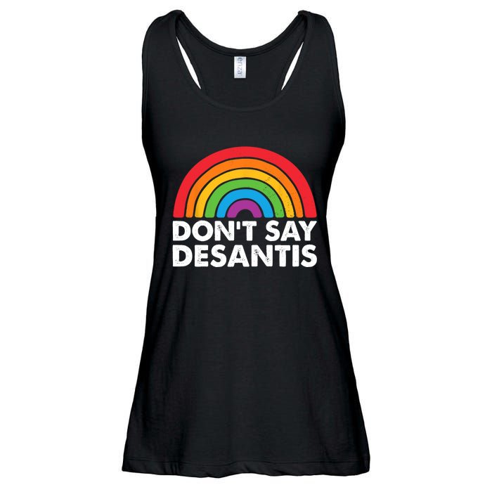 Dont Say DeSantis Rainbow Say Gay Graphic Ladies Essential Flowy Tank