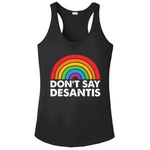 Dont Say DeSantis Rainbow Say Gay Graphic Ladies PosiCharge Competitor Racerback Tank