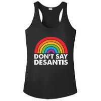 Dont Say DeSantis Rainbow Say Gay Graphic Ladies PosiCharge Competitor Racerback Tank