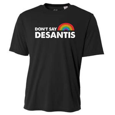 Dont Say DeSantis Rainbow Say Gay Graphic Cooling Performance Crew T-Shirt