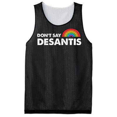 Dont Say DeSantis Rainbow Say Gay Graphic Mesh Reversible Basketball Jersey Tank