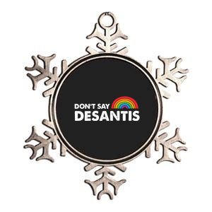 Dont Say DeSantis Rainbow Say Gay Graphic Metallic Star Ornament