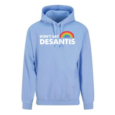 Dont Say DeSantis Rainbow Say Gay Graphic Unisex Surf Hoodie