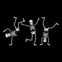 Dancing Skeletons Dance Challenge Halloween Scary Skeleton Vneck Drawstring Bag