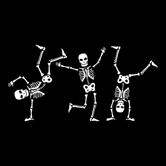 Dancing Skeletons Dance Challenge Halloween Scary Skeleton Vneck Drawstring Bag