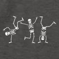 Dancing Skeletons Dance Challenge Halloween Scary Skeleton Vneck Vector Backpack
