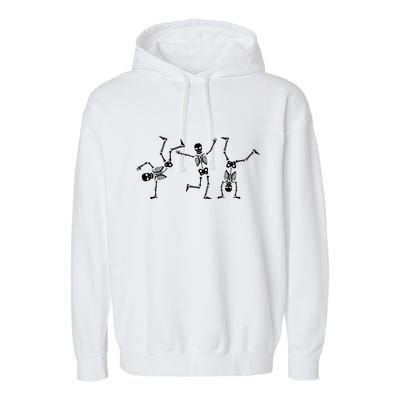 Dancing Skeletons Dance Challenge Halloween Scary Skeleton Vneck Garment-Dyed Fleece Hoodie