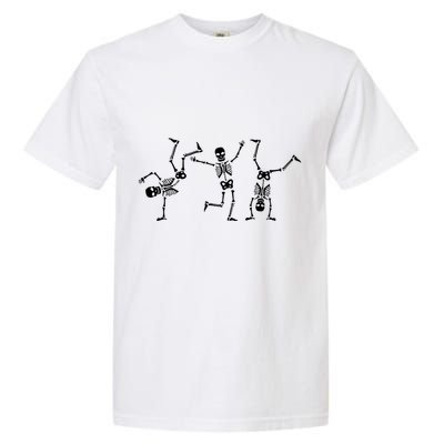 Dancing Skeletons Dance Challenge Halloween Scary Skeleton Vneck Garment-Dyed Heavyweight T-Shirt