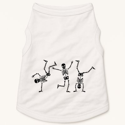 Dancing Skeletons Dance Challenge Halloween Scary Skeleton Vneck Doggie Tank