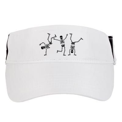 Dancing Skeletons Dance Challenge Halloween Scary Skeleton Vneck Adult Drive Performance Visor