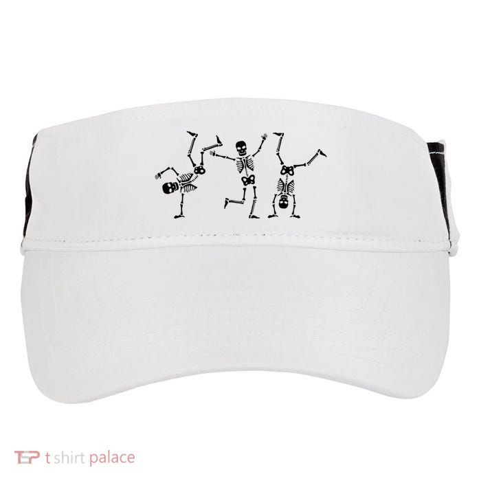 Dancing Skeletons Dance Challenge Halloween Scary Skeleton Vneck Adult Drive Performance Visor