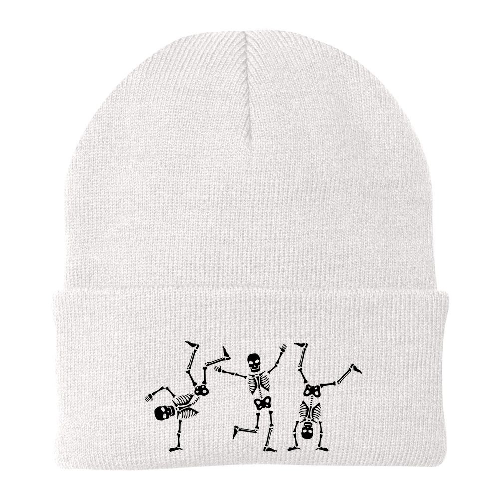 Dancing Skeletons Dance Challenge Halloween Scary Skeleton Vneck Beanie