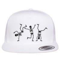 Dancing Skeletons Dance Challenge Halloween Scary Skeleton Vneck Flatbill Hat