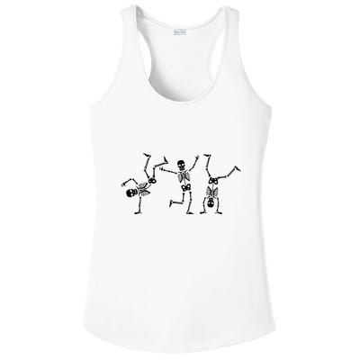 Dancing Skeletons Dance Challenge Halloween Scary Skeleton Vneck Ladies PosiCharge Competitor Racerback Tank