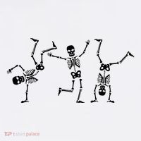 Dancing Skeletons Dance Challenge Halloween Scary Skeleton Vneck Premium T-Shirt