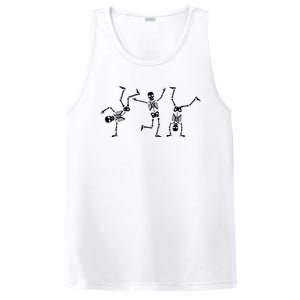 Dancing Skeletons Dance Challenge Halloween Scary Skeleton Vneck PosiCharge Competitor Tank