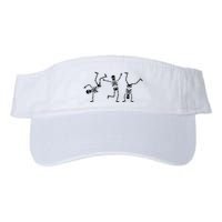 Dancing Skeletons Dance Challenge Halloween Scary Skeleton Vneck Visor