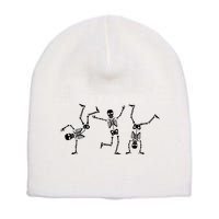 Dancing Skeletons Dance Challenge Halloween Scary Skeleton Vneck Short Acrylic Beanie