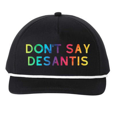 Don't Say DeSantis Rainbow Say Gay Graphic Tall Snapback Five-Panel Rope Hat