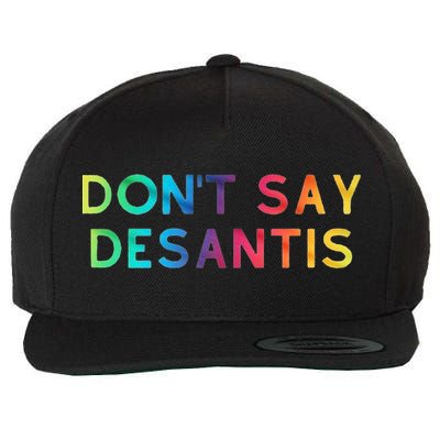 Don't Say DeSantis Rainbow Say Gay Graphic Tall Wool Snapback Cap