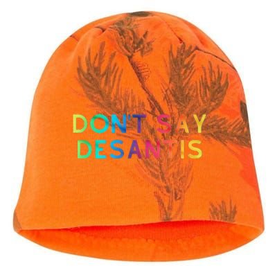 Don't Say DeSantis Rainbow Say Gay Graphic Tall Kati - Camo Knit Beanie