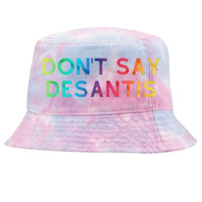 Don't Say DeSantis Rainbow Say Gay Graphic Tall Tie-Dyed Bucket Hat