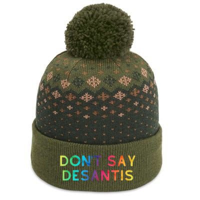 Don't Say DeSantis Rainbow Say Gay Graphic Tall The Baniff Cuffed Pom Beanie