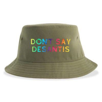 Don't Say DeSantis Rainbow Say Gay Graphic Tall Sustainable Bucket Hat