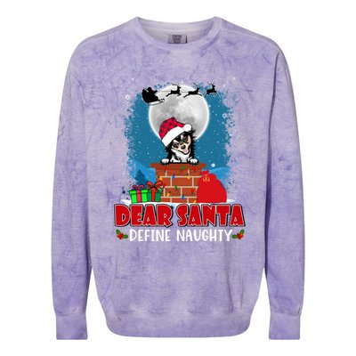 Dear Santa Define Naughty Chihuahua Dog Funny Christmas Funny Gift Colorblast Crewneck Sweatshirt