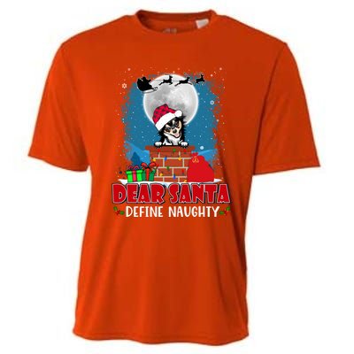 Dear Santa Define Naughty Chihuahua Dog Funny Christmas Funny Gift Cooling Performance Crew T-Shirt