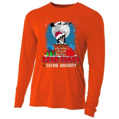 Dear Santa Define Naughty Chihuahua Dog Funny Christmas Funny Gift Cooling Performance Long Sleeve Crew