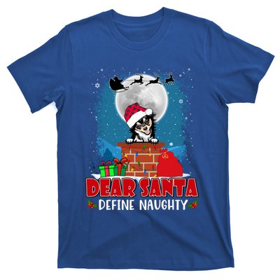 Dear Santa Define Naughty Chihuahua Dog Funny Christmas Funny Gift T-Shirt