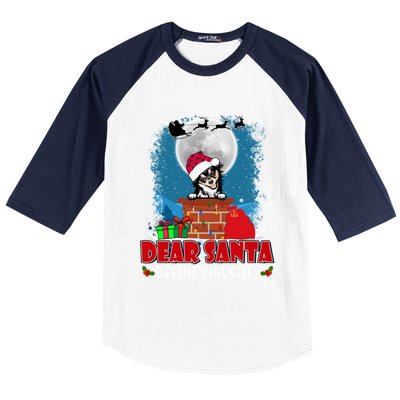 Dear Santa Define Naughty Chihuahua Dog Funny Christmas Funny Gift Baseball Sleeve Shirt