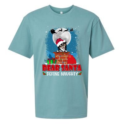 Dear Santa Define Naughty Chihuahua Dog Funny Christmas Funny Gift Sueded Cloud Jersey T-Shirt